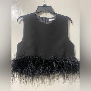 Los Tos Feather Top, size medium
